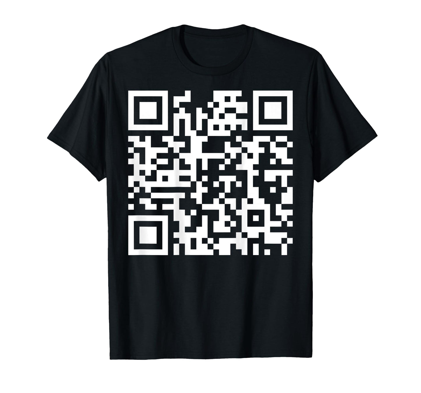 (On Back) Funny QR Fck You Code Middle Finger Saying Quote T-Shirt