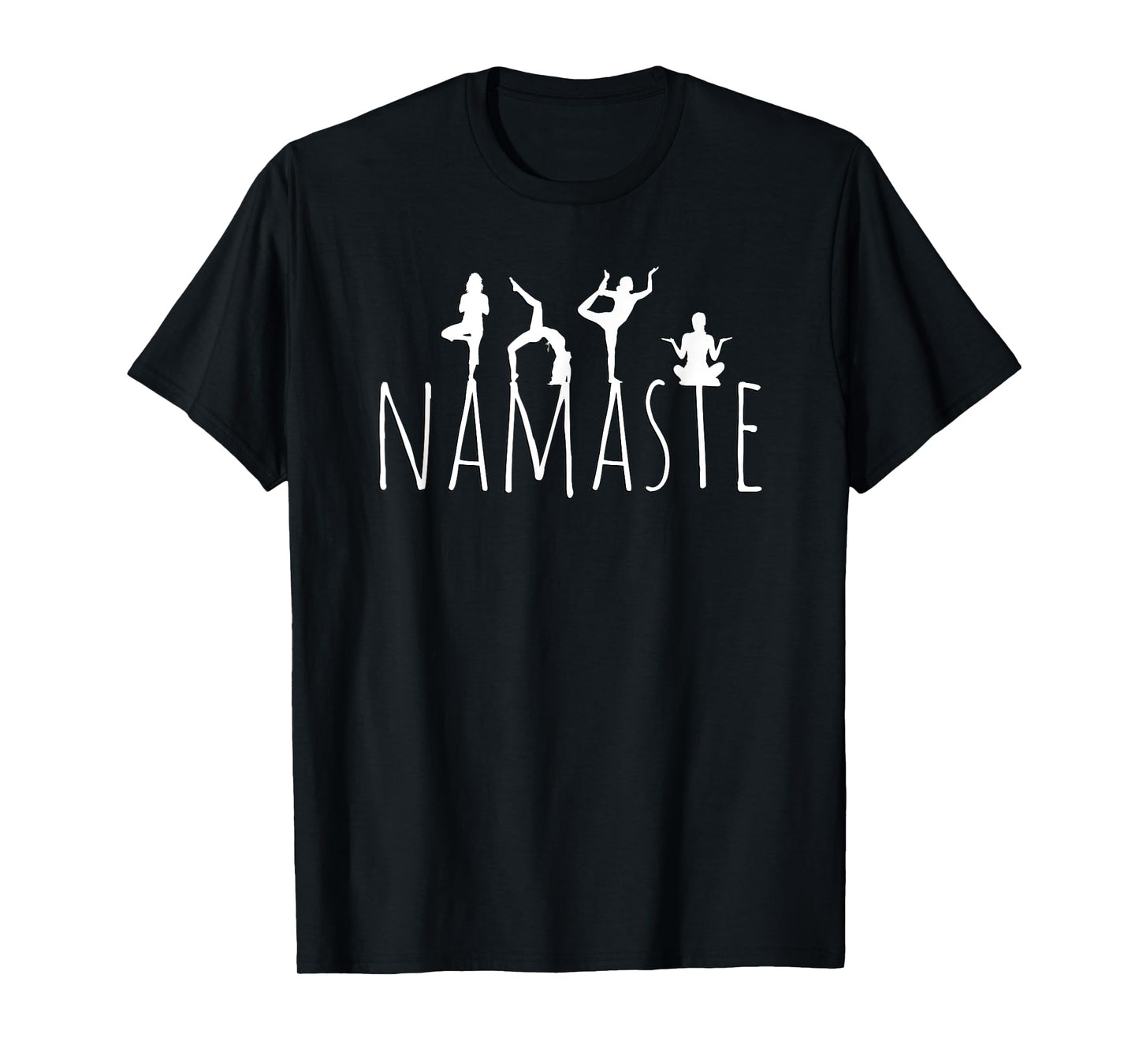 Namaste Yoga Poses Zen Fitness Women Workout Wear T-Shirt