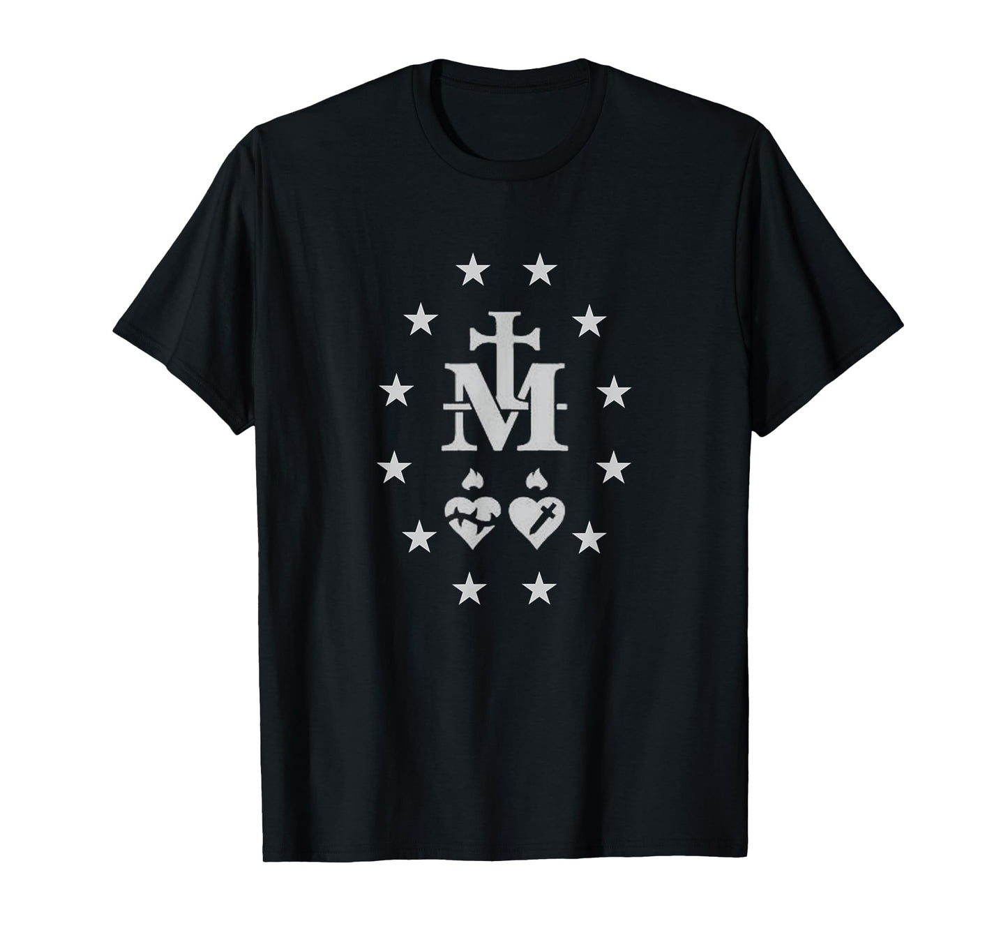 Miraculous Medal T-Shirt Catholic Virgin Mary Sacred Heart T-Shirt