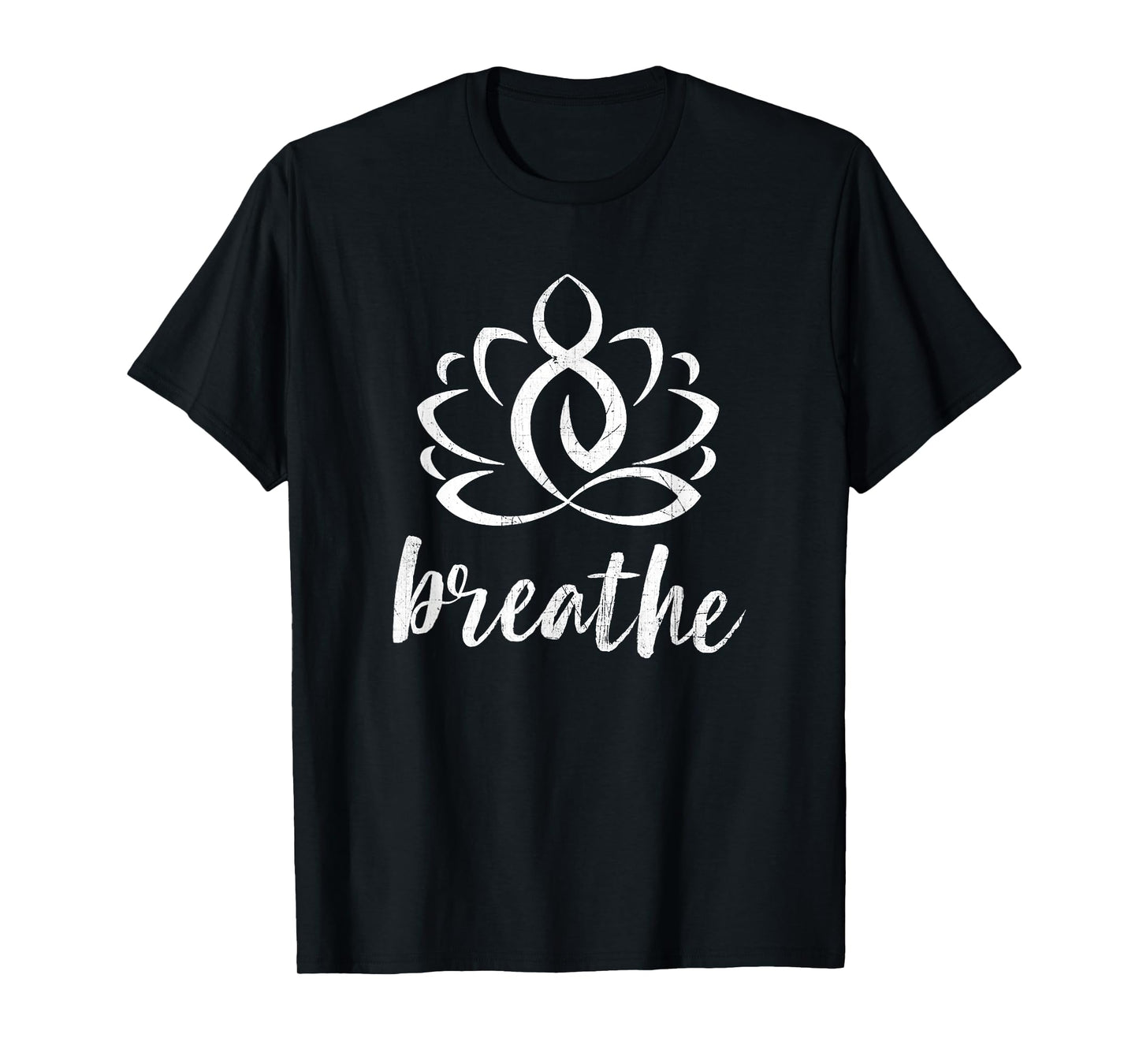 Breathe Yoga Relaxation Lotus Flower Inspiration T-Shirt