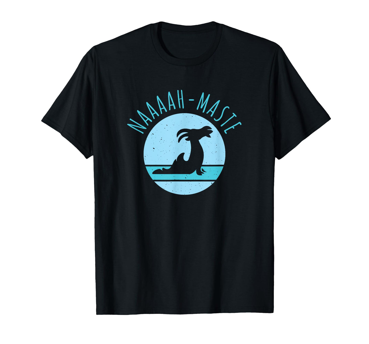 Funny Naaaah-maste Goat Yoga Namaste T-Shirt, Small, Black