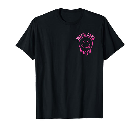Funny On My Husband's Last Nerve Groovy Wife 2 Sides T-Shirt