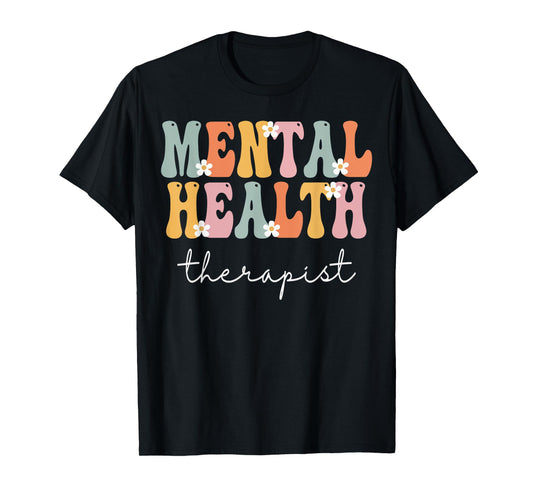 Mental Health Therapist Week Groovy Appreciation Day Women T-Shirt