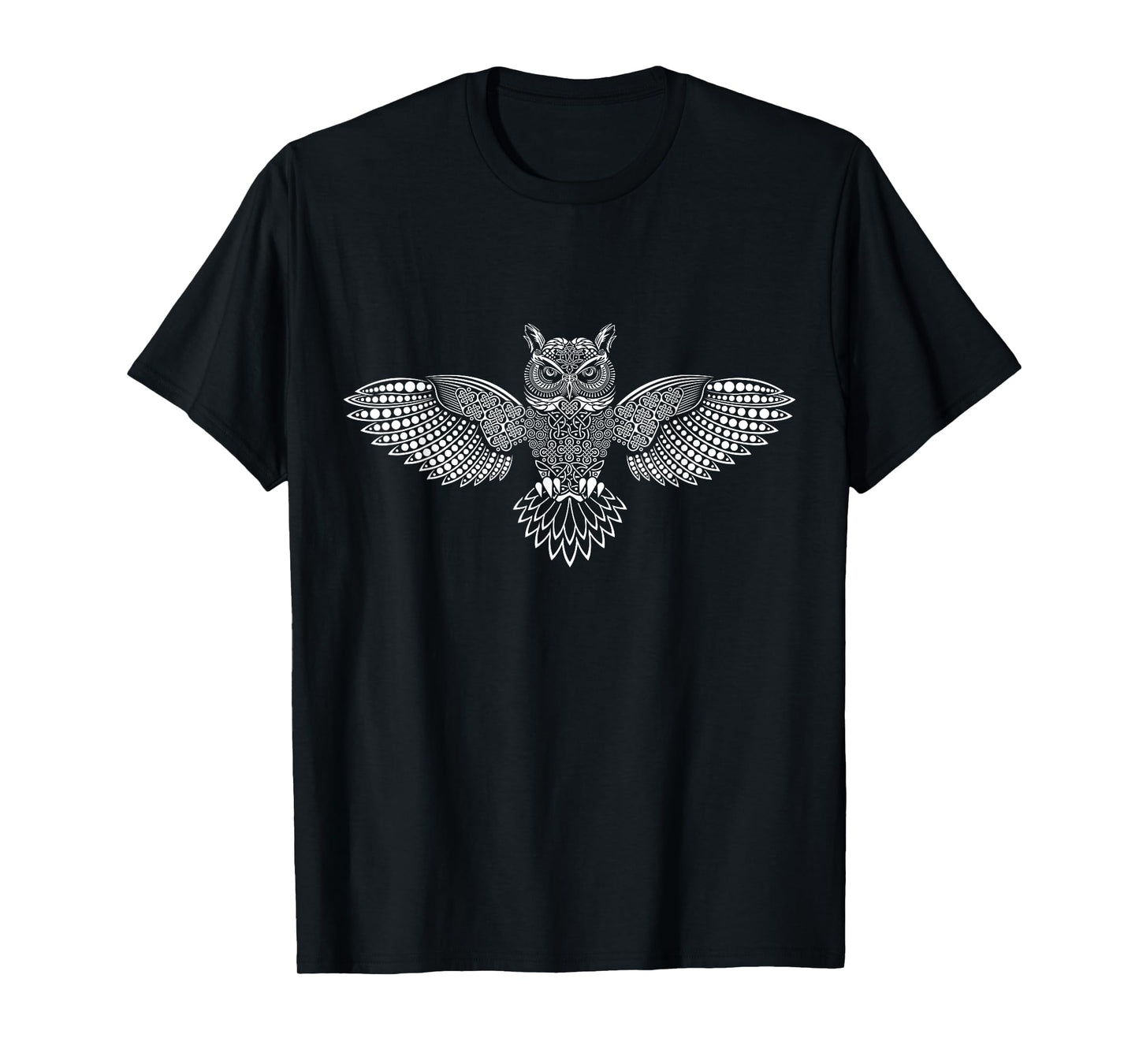 VIKING CELTIC KNOTWORK TRIBAL TATTOO OWL T-SHIRT T-Shirt