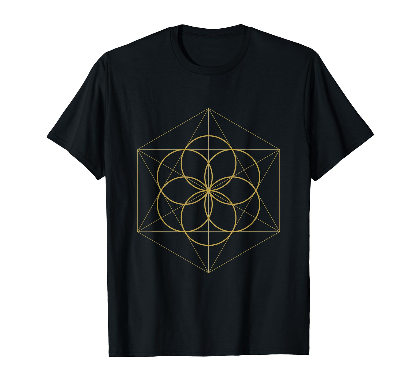 Sacred Geometry Seed of Life Spiritual Astrology Mandala Art T-Shirt