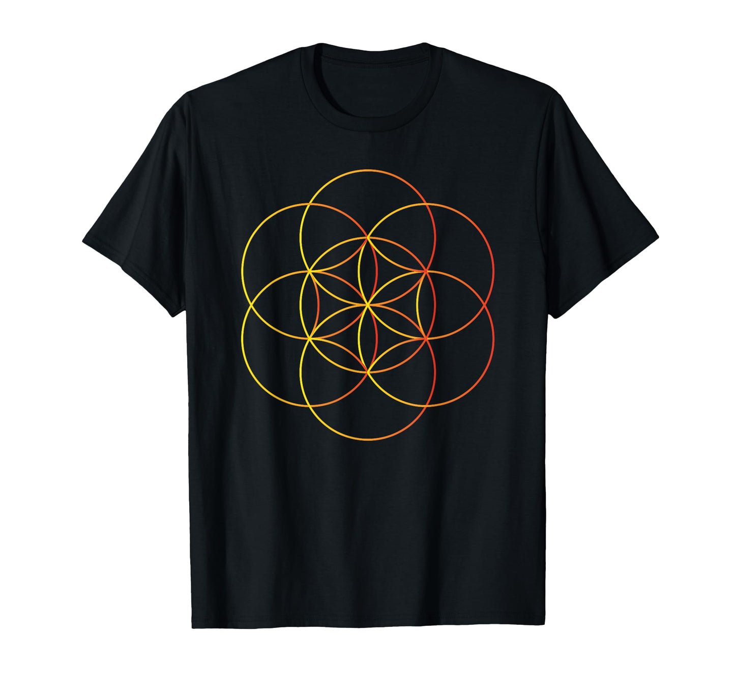 Seed of Life Sacred Geometry Chakra Esoteric Yoga Symbols T-Shirt