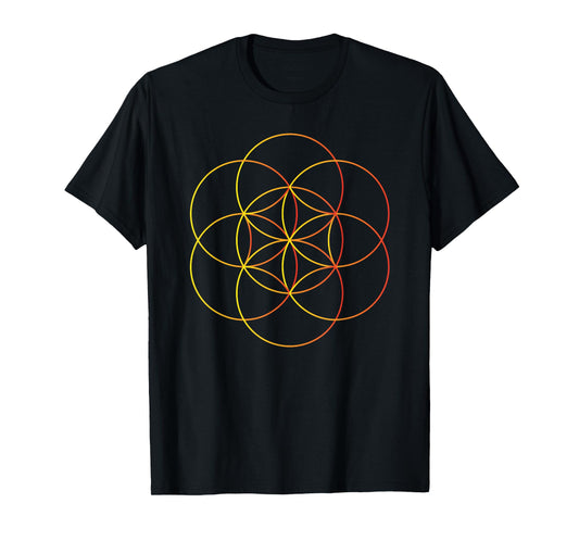 Seed of Life Sacred Geometry Chakra Esoteric Yoga Symbols T-Shirt