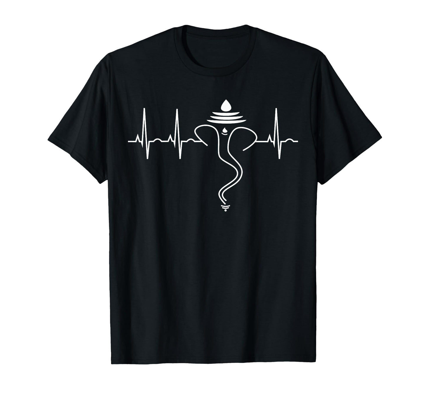 Ganesh Shirt - Hindu Heartbeat Yoga T-Shirt India Travel Tee T-Shirt