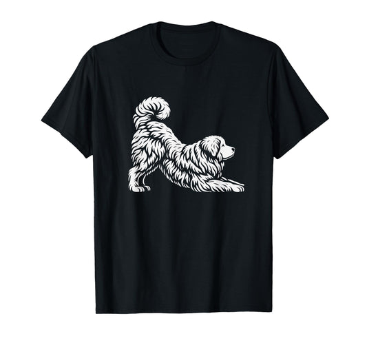 Great Pyrenees Dog Yoga Pose Graphic Design T-Shirt