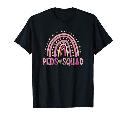Pediatrician Rainbow Peds Squad Pediatric Nurse PEDS T-Shirt