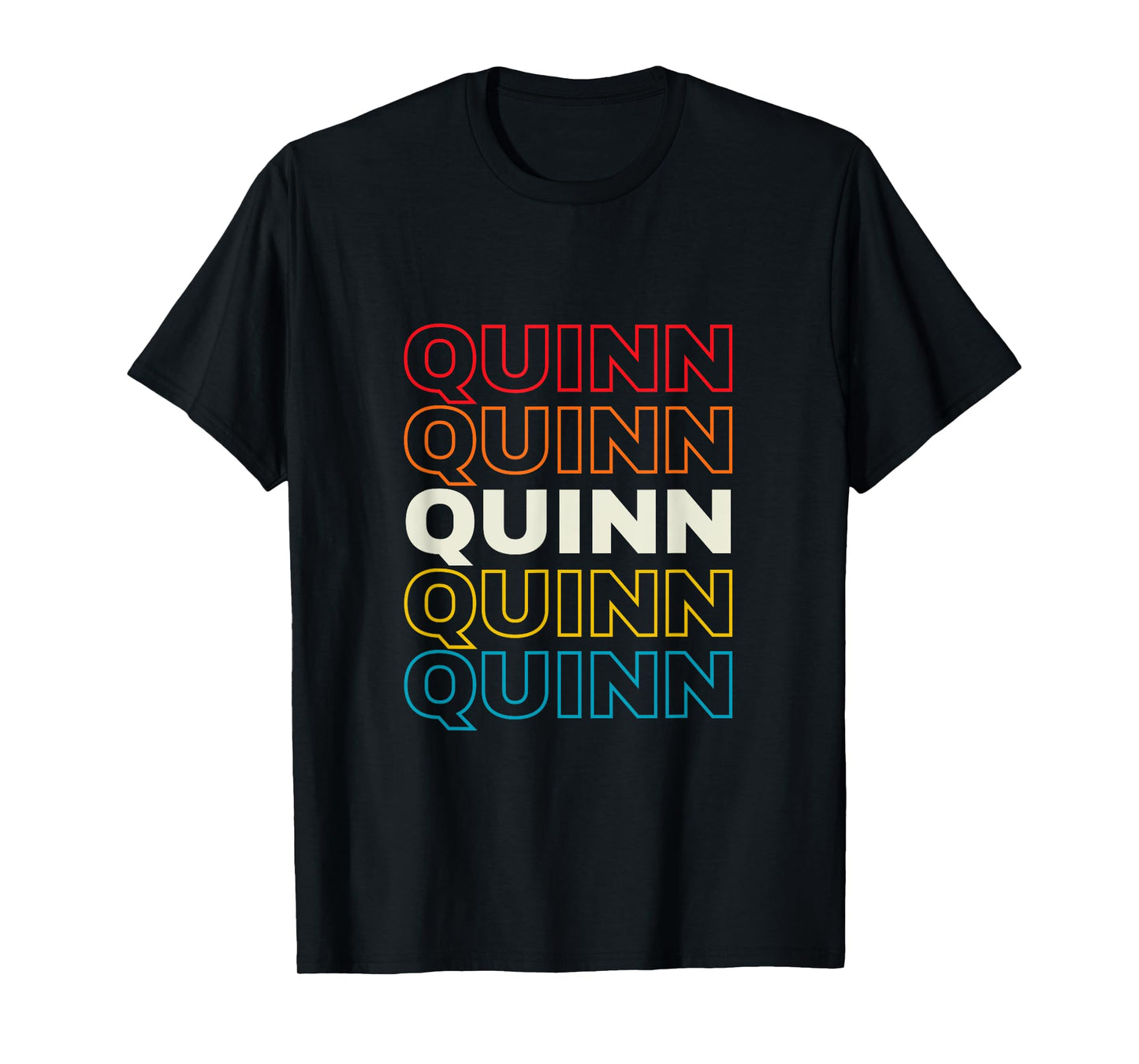 I Love Quinn Personalized Retro Sunset First Name T-Shirt