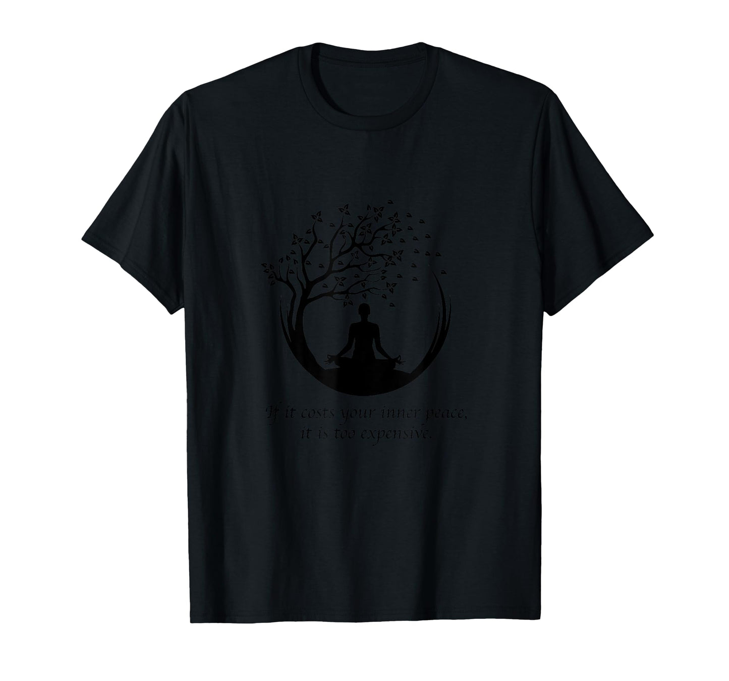 Yoga Lover Meditation Yoga Namaste Inspiration If It Costs Your Inner Peace It Too Expensive Women's Grey Yoga T-Shirt