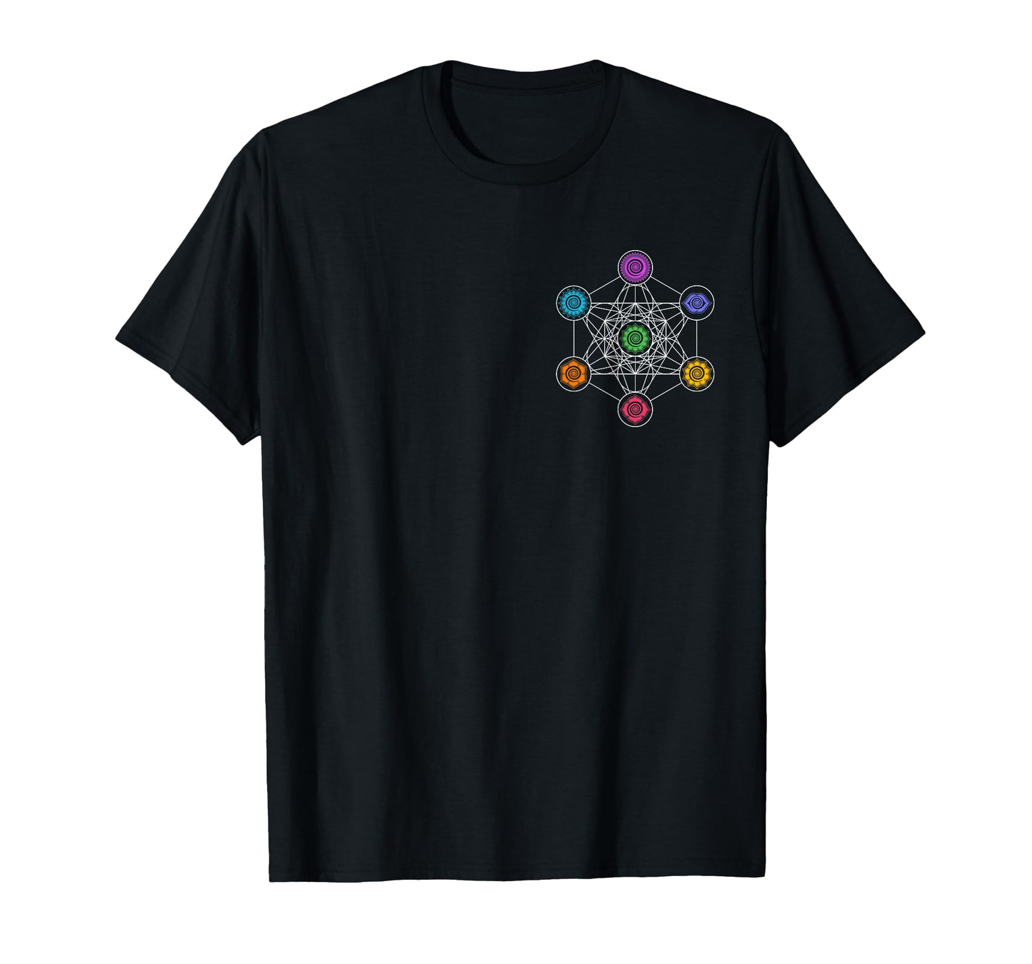 Metatronscube, sacred geometry, chakra, yoga, symbol, 4D T-Shirt