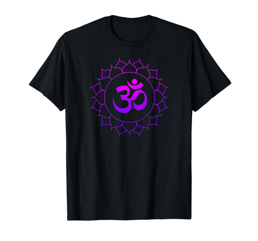 Graphic Om Lotus T-Shirt Gift Ohm Yoga Spiritual Tee T-Shirt