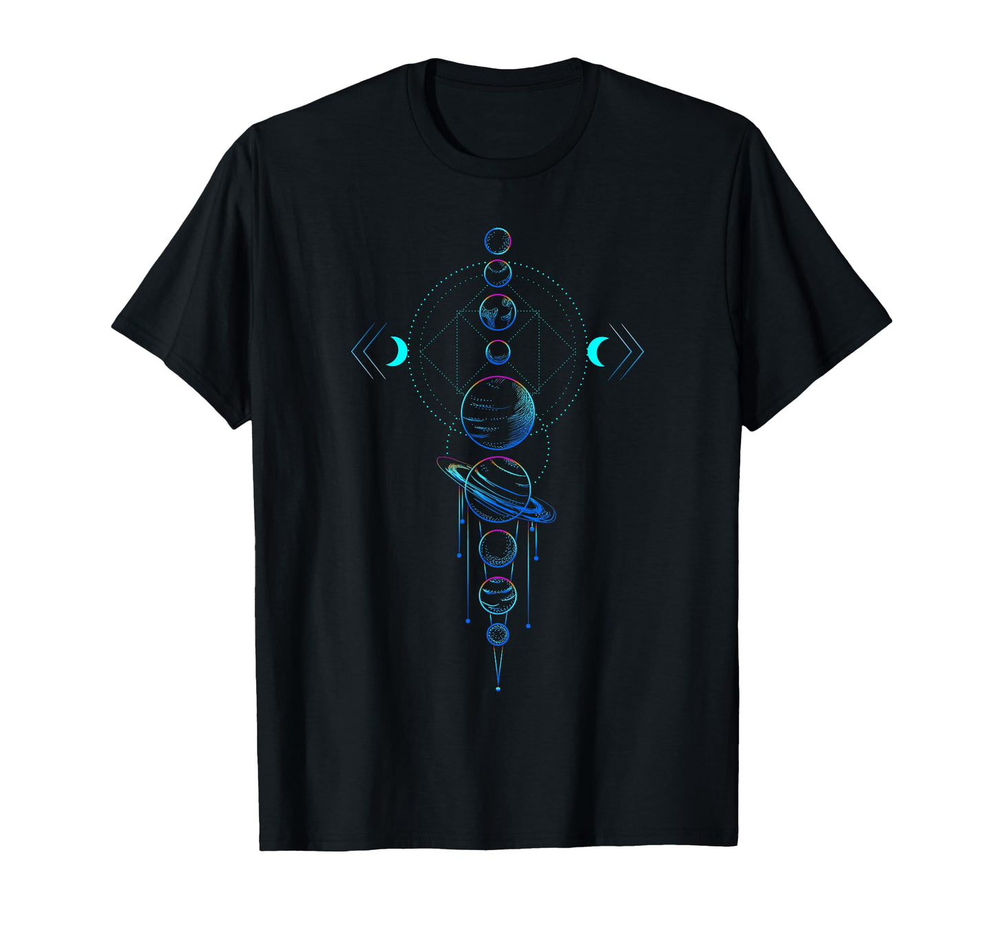 Sacred Geometry T-Shirt - Solar System Planets Shirt, T-Shirt