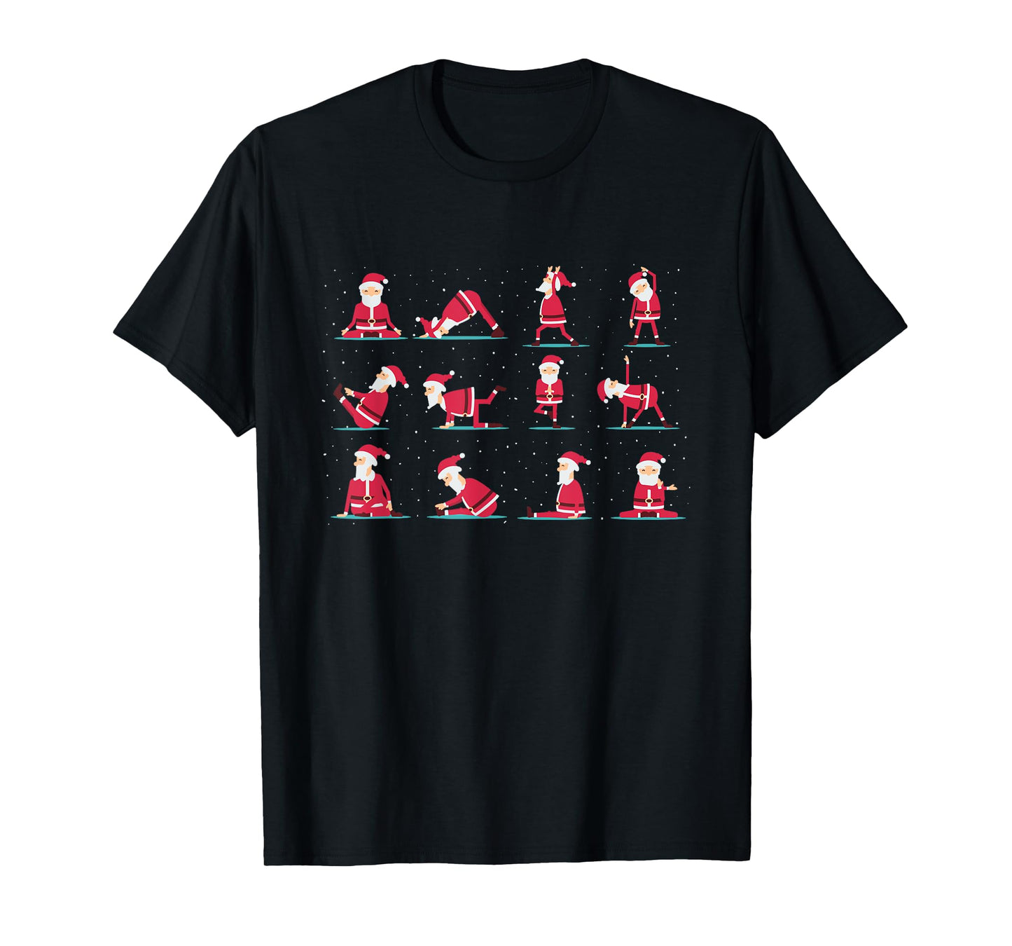 Merry Christmas Yoga Santa Practice Yoga Xmas Meditation T-Shirt