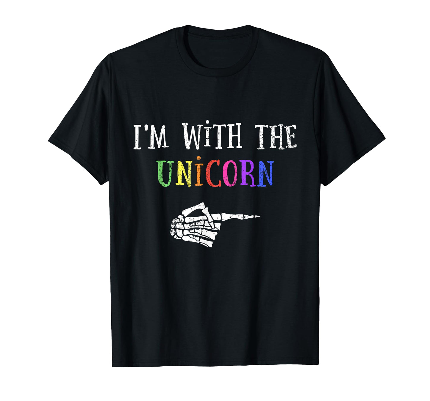 Im with unicorn matching partner couple costume halloween T-Shirt