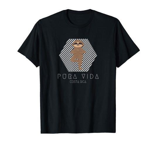 Costa Rica Yoga Sloth Pura Vida Souvenir T-Shirt