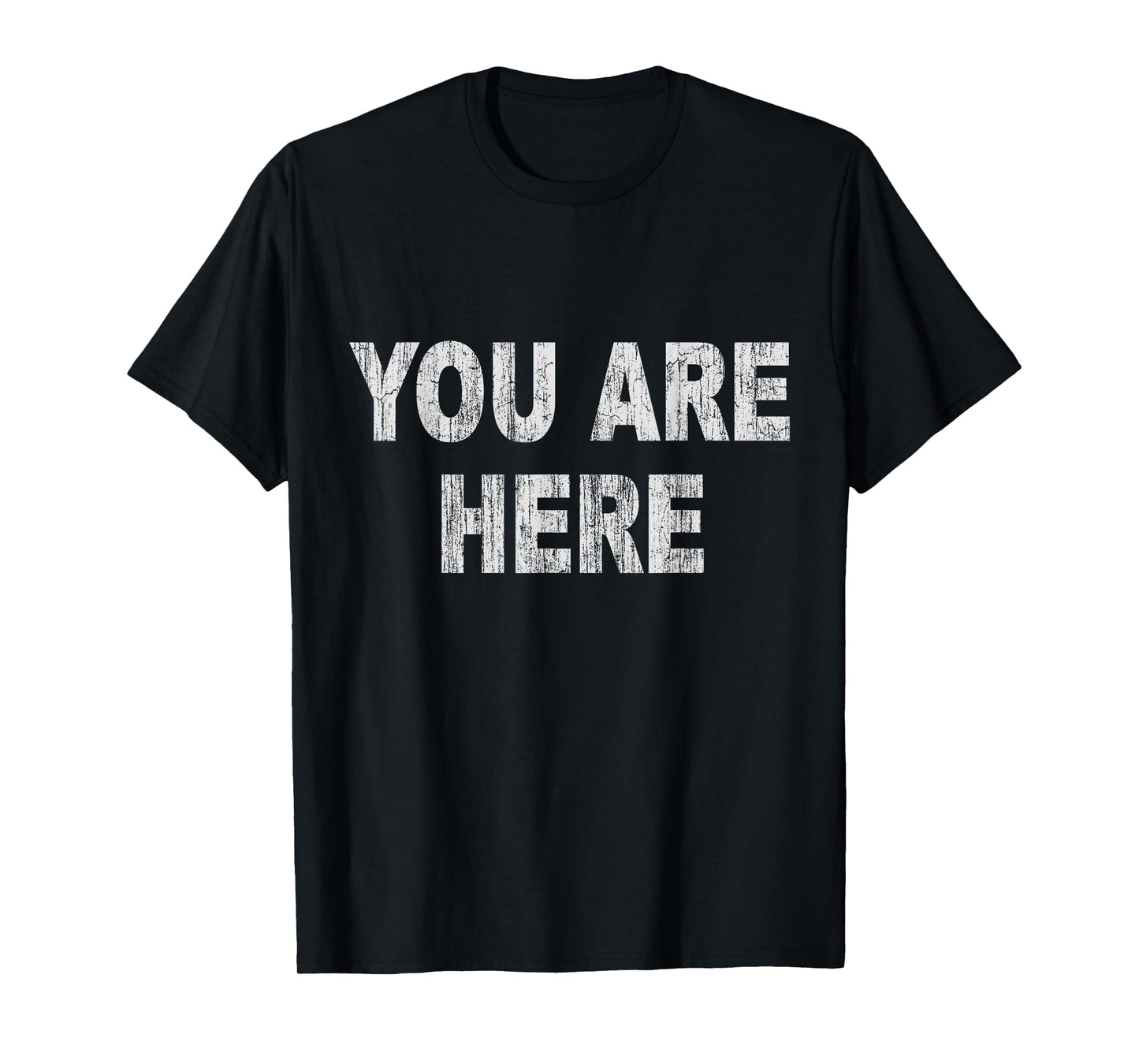 Womens Vintage You Are Here T-Shirt Small Navy