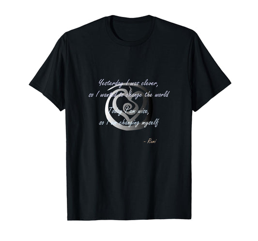 Rumi poet inspiring quote full of wisdom and mysticism T-Shirt