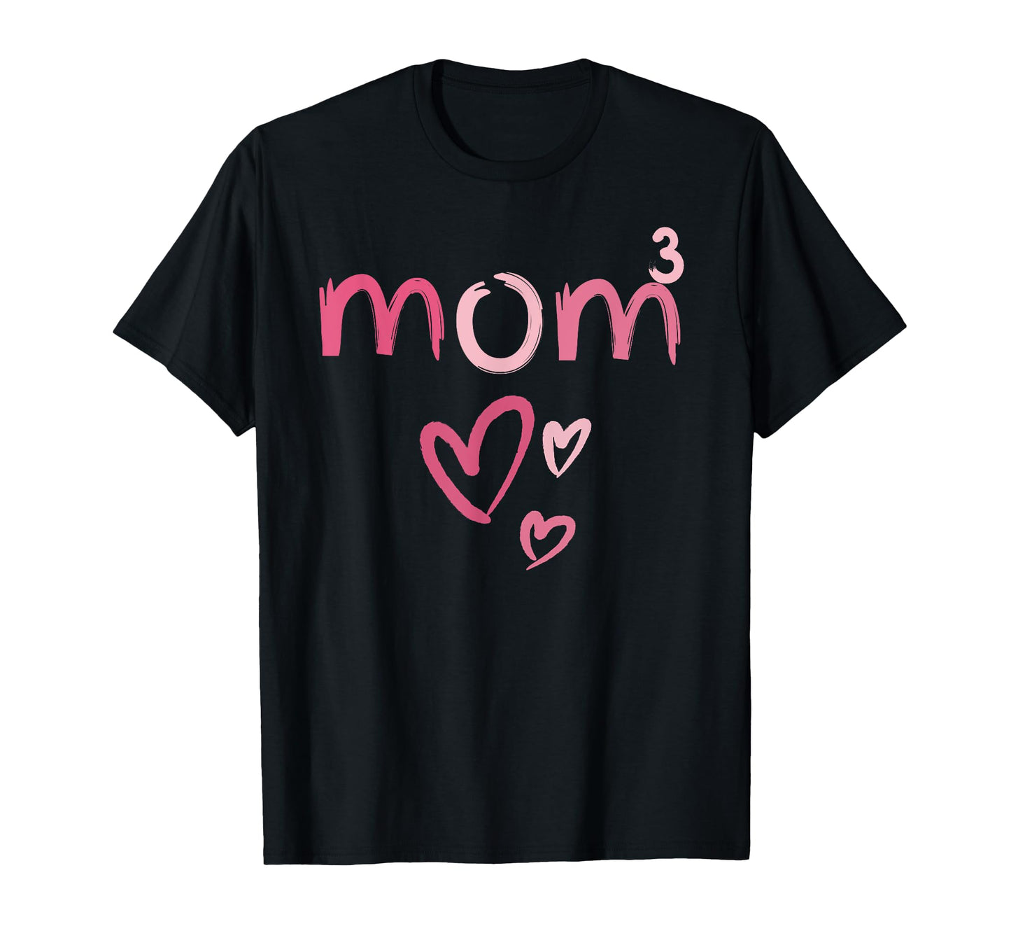 Mom3 Heart Mother of Three Mama of 3 Gifts Mothers Day T-Shirt