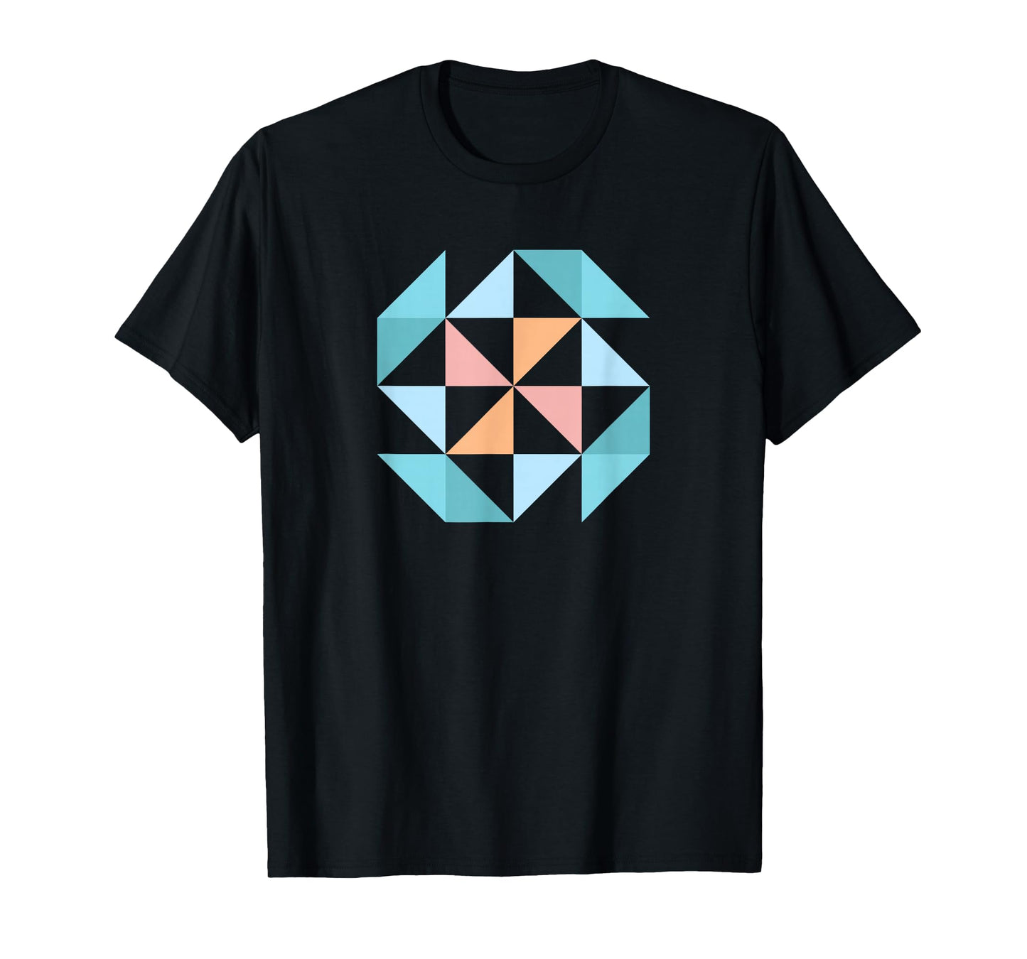 Barn Quilt Block Women's Quilting Half Square Triangle T-Shirt