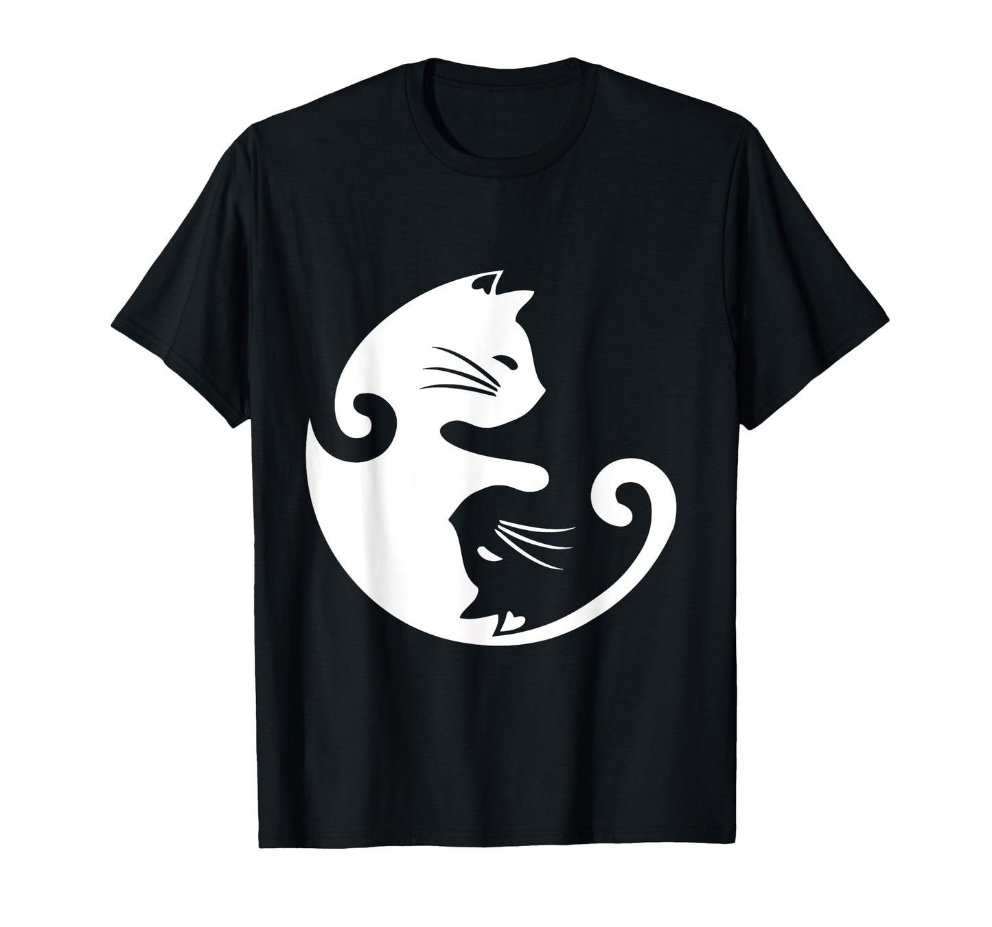 Cat Ying Yang Shirt Spirituality Meditation Yoga Gift Tee Men Women Girls Kids T-Shirt