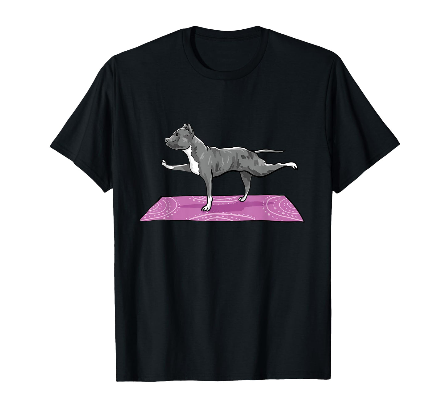 Pitbull Doing Yoga Funny Pitbull Dog Lover Yogi Teacher T-Shirt