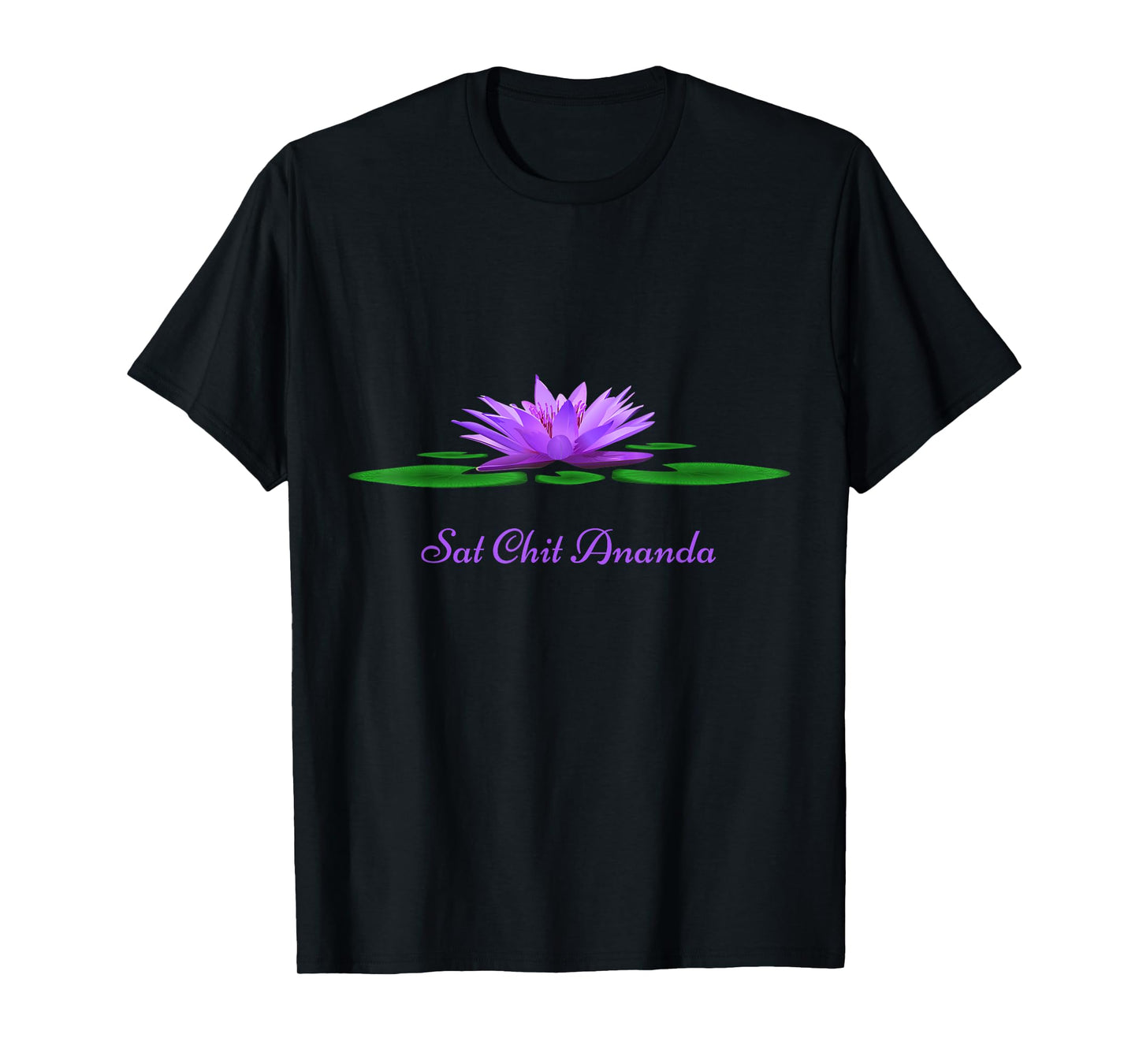 Sat Chit Ananda Mantra Purple Lotus Flower T-Shirt
