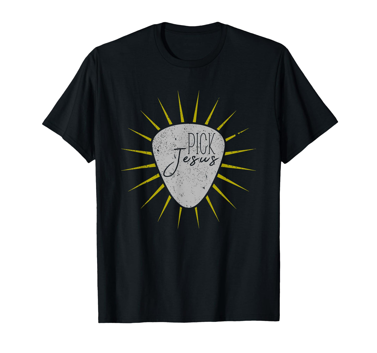 Pick Jesus T-Shirt Christian Guitar Player Guitarist Gift T-Shirt