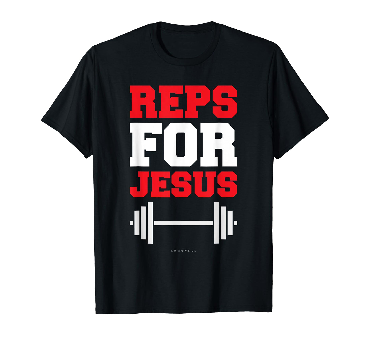 Reps For Jesus Tee. Funny Gym Jesus Tshirts With Sayings T-Shirt