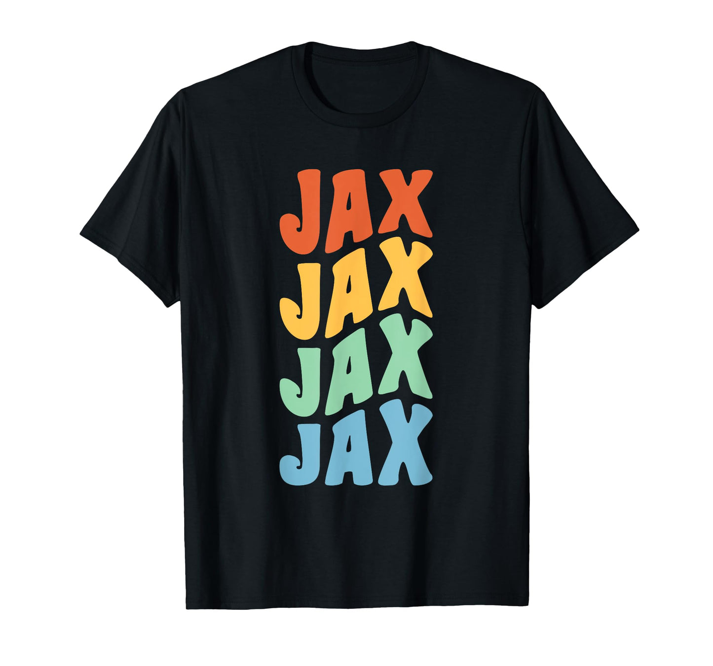 Jax First Name Retro Groovy Personalized T-Shirt