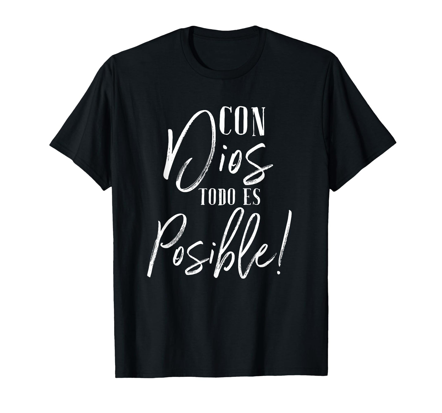Con Dios Todo Es Posible Shirt Christian Spanish Espanol T-Shirt