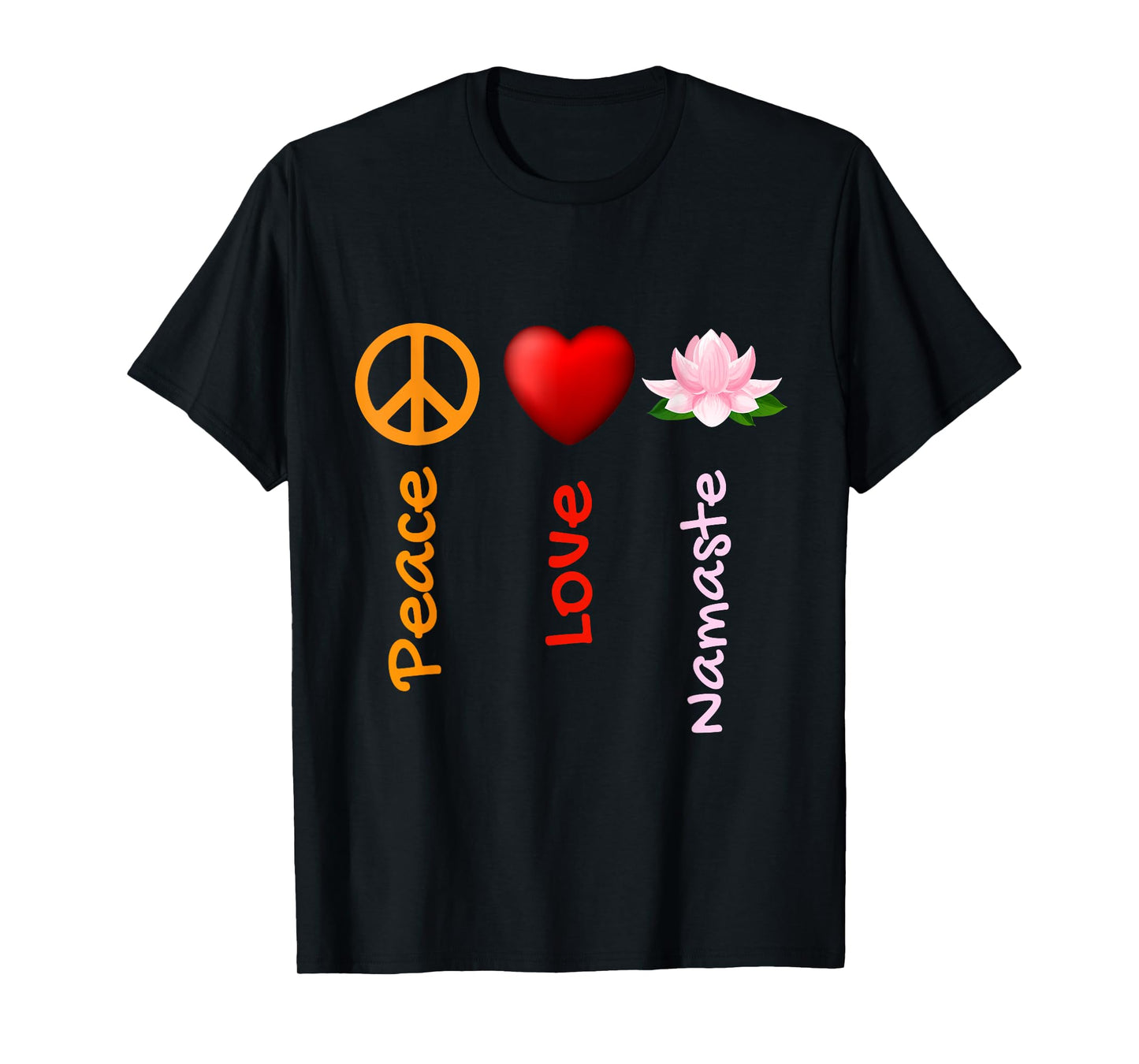 Peace Love Namaste Yoga,Yoga Gift Ideas,Yoga Lotus Flower T-Shirt