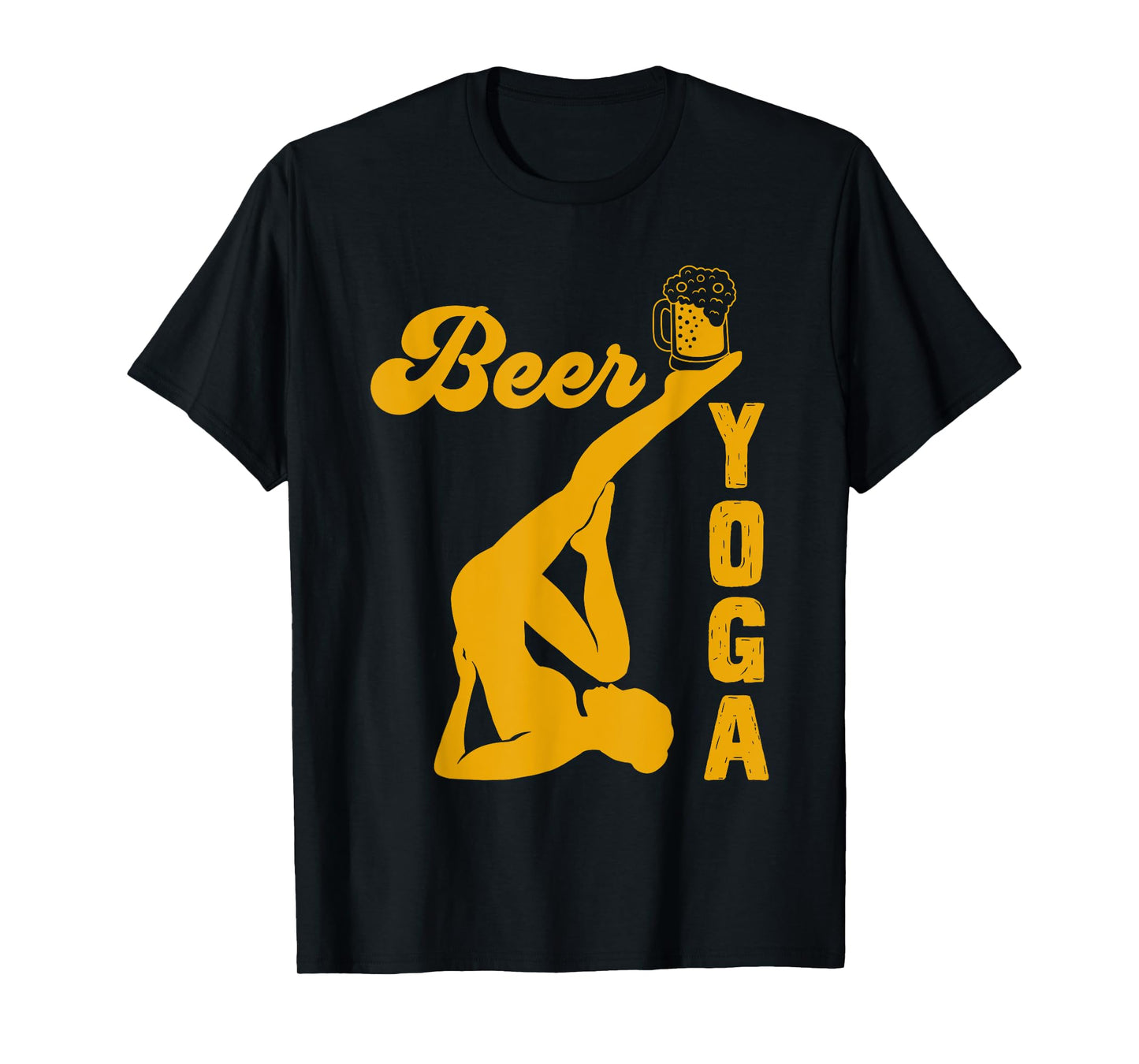 Yoga Outfit BEER YOGA Beer Drinker Funny Beer Yoga T-Shirt