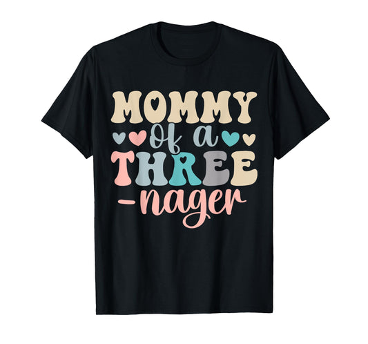 Mommy Of A Threenager 3rd Birthday Matching Family Boho T-Shirt