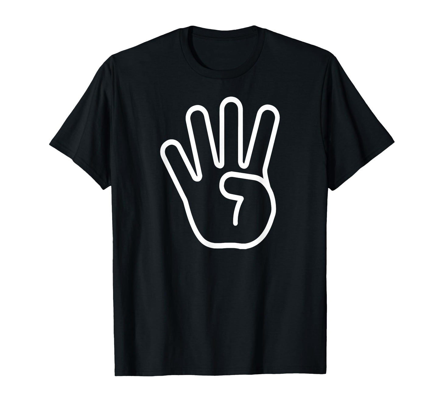 Kids 4th Birthday Fingers Four Years Old Boys Girls T-Shirt