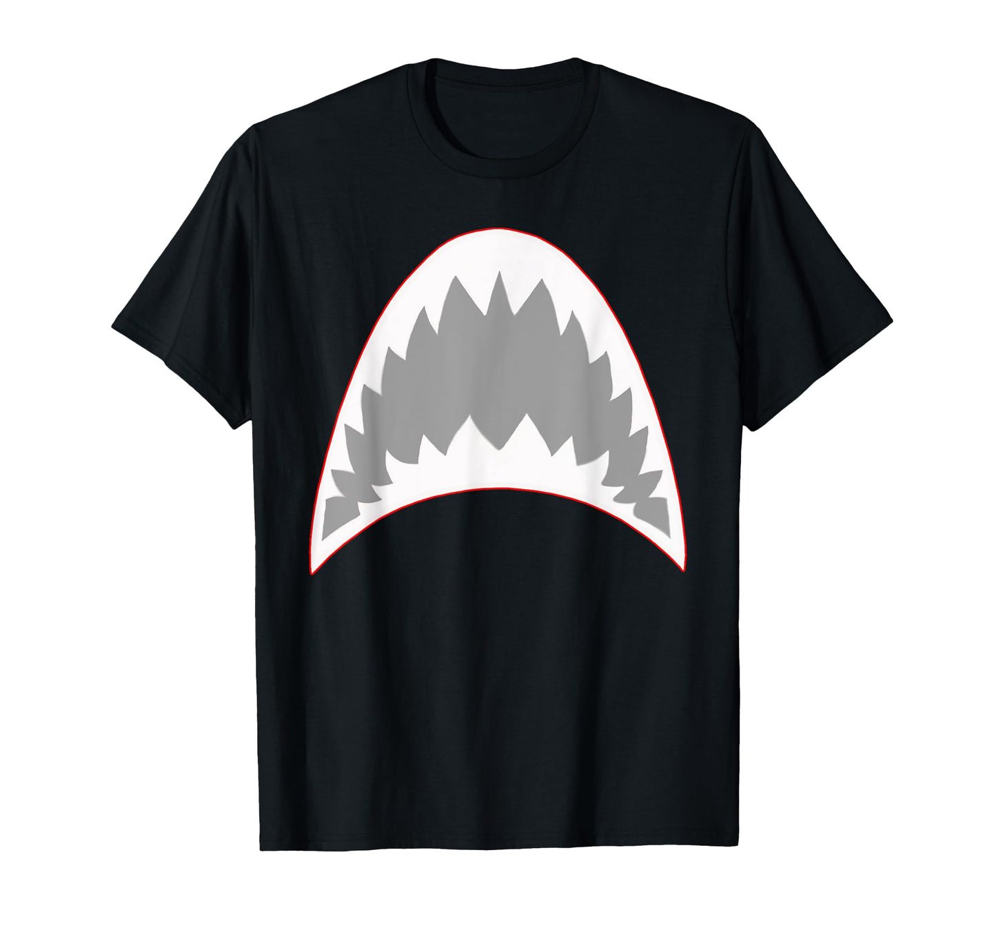 Shark Mouth Jaw Lazy Easy Costume For Halloween Party T-Shirt