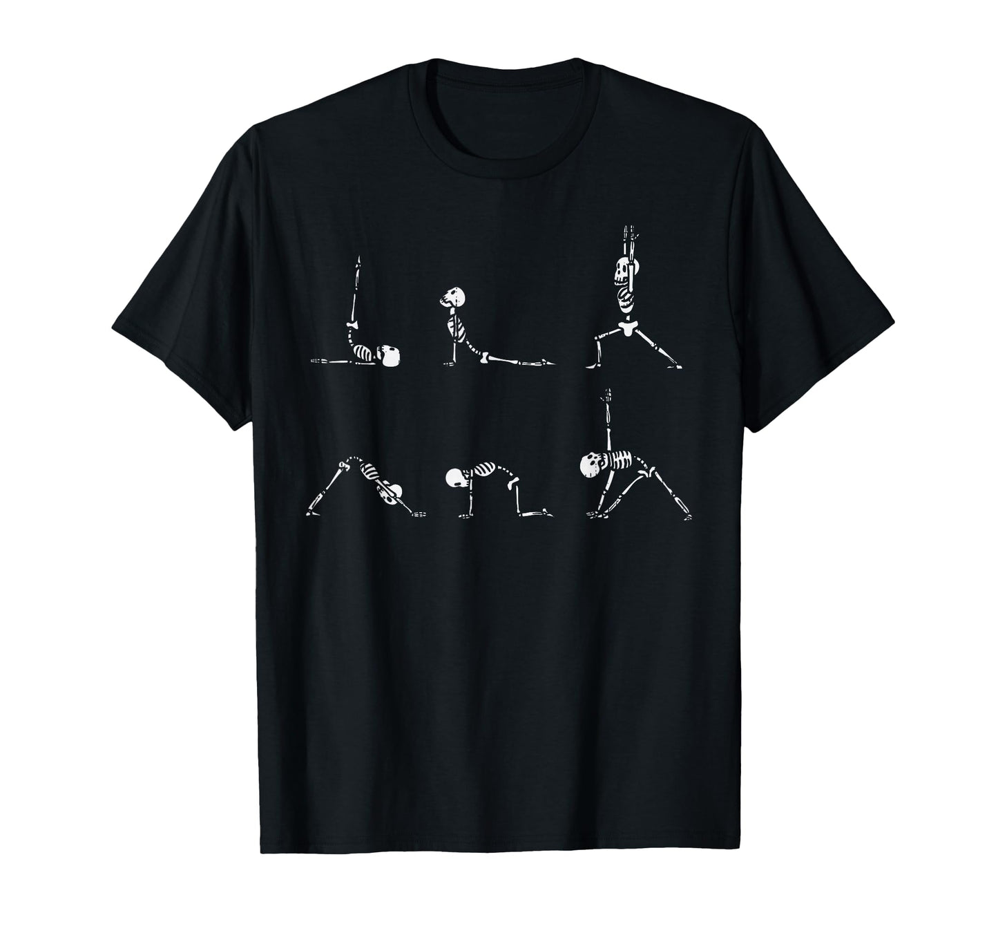 Yoga Skeletons Asana Namaste Funny Meditation Halloween Yogi T-Shirt