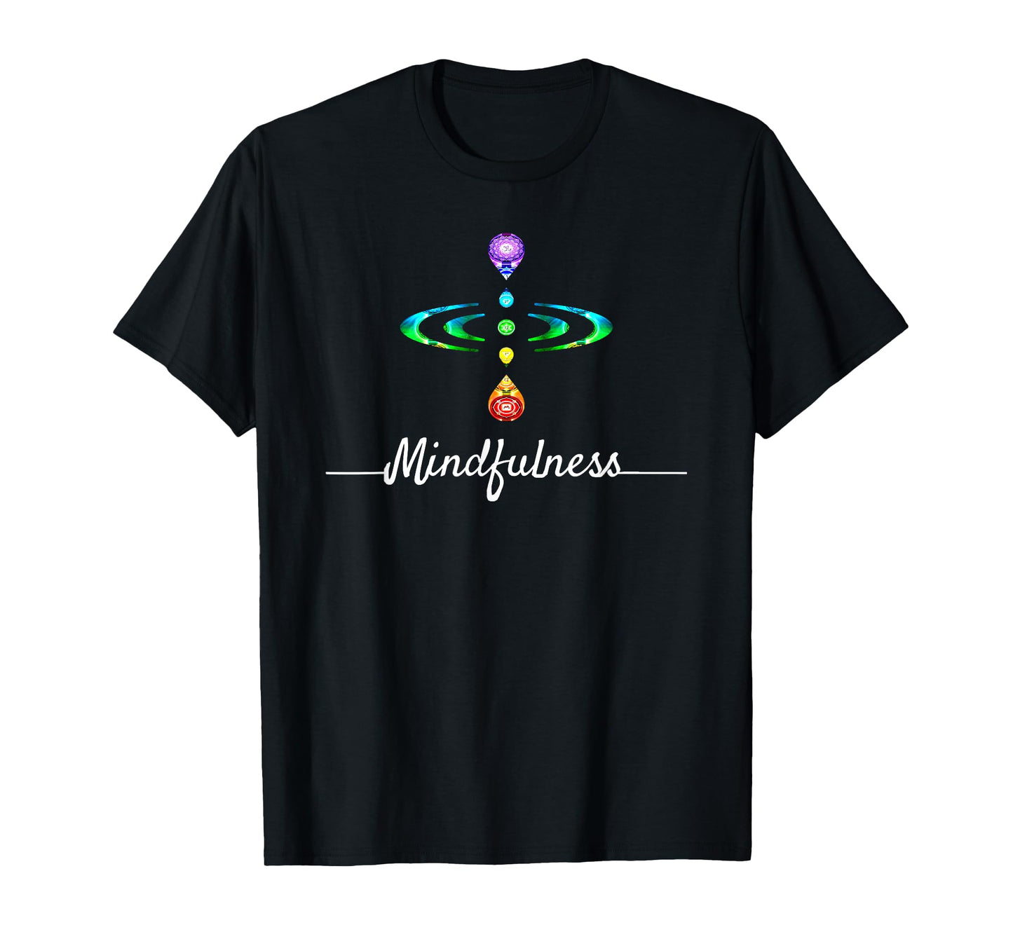 Womens Mindfulness T-Shirt Be Present in Moment Chakra Shirt T-Shirt