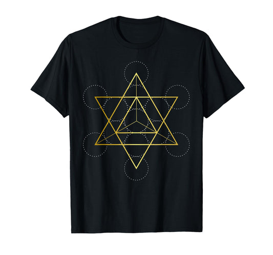 Star Tetrahedron Sacred Geometry Art T-Shirt