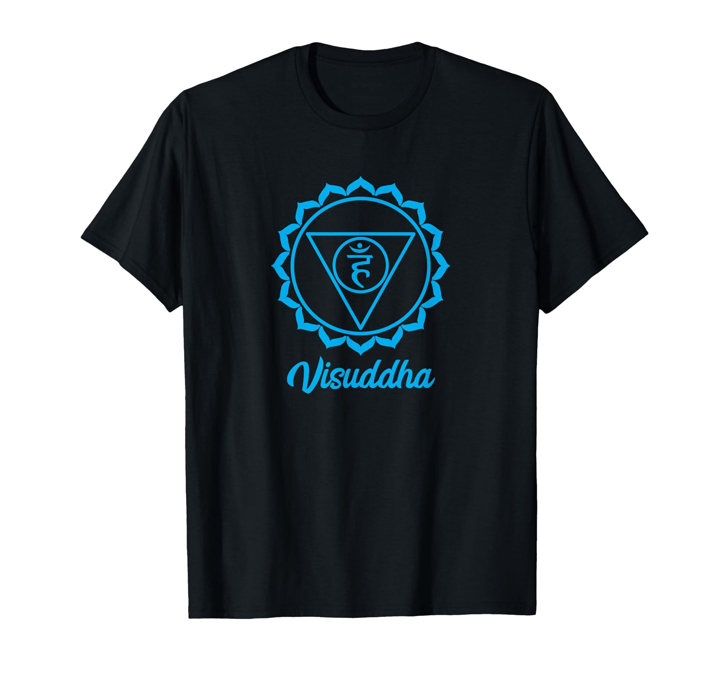 Neck Chakra Symbol Blue Visuddha Yogi Yoga T-Shirt