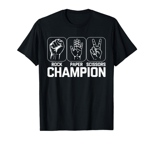 Rock Paper Scissors Champion Shirt Adult Men Women Costume T-Shirt