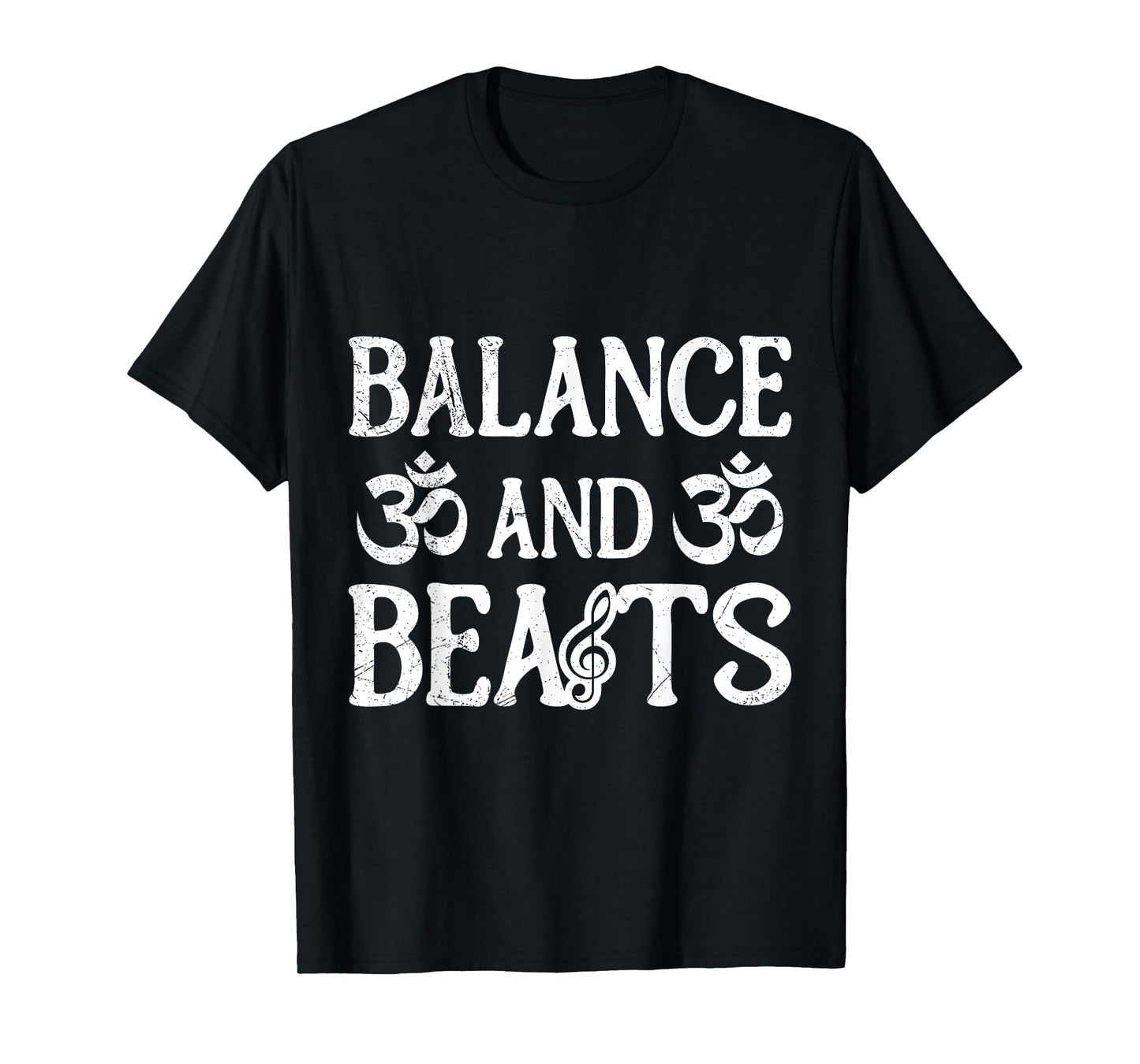 Yoga Outfit BALANCE AND BEATS Funny Music Yoga T-Shirt