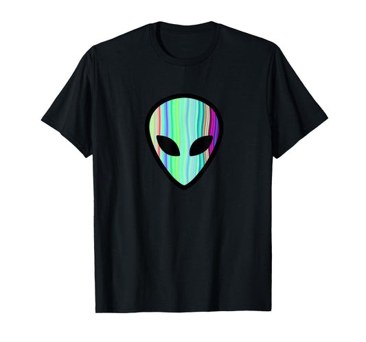 Alien Head - Holographic Cute UFO Tshirt Tee T-Shirt