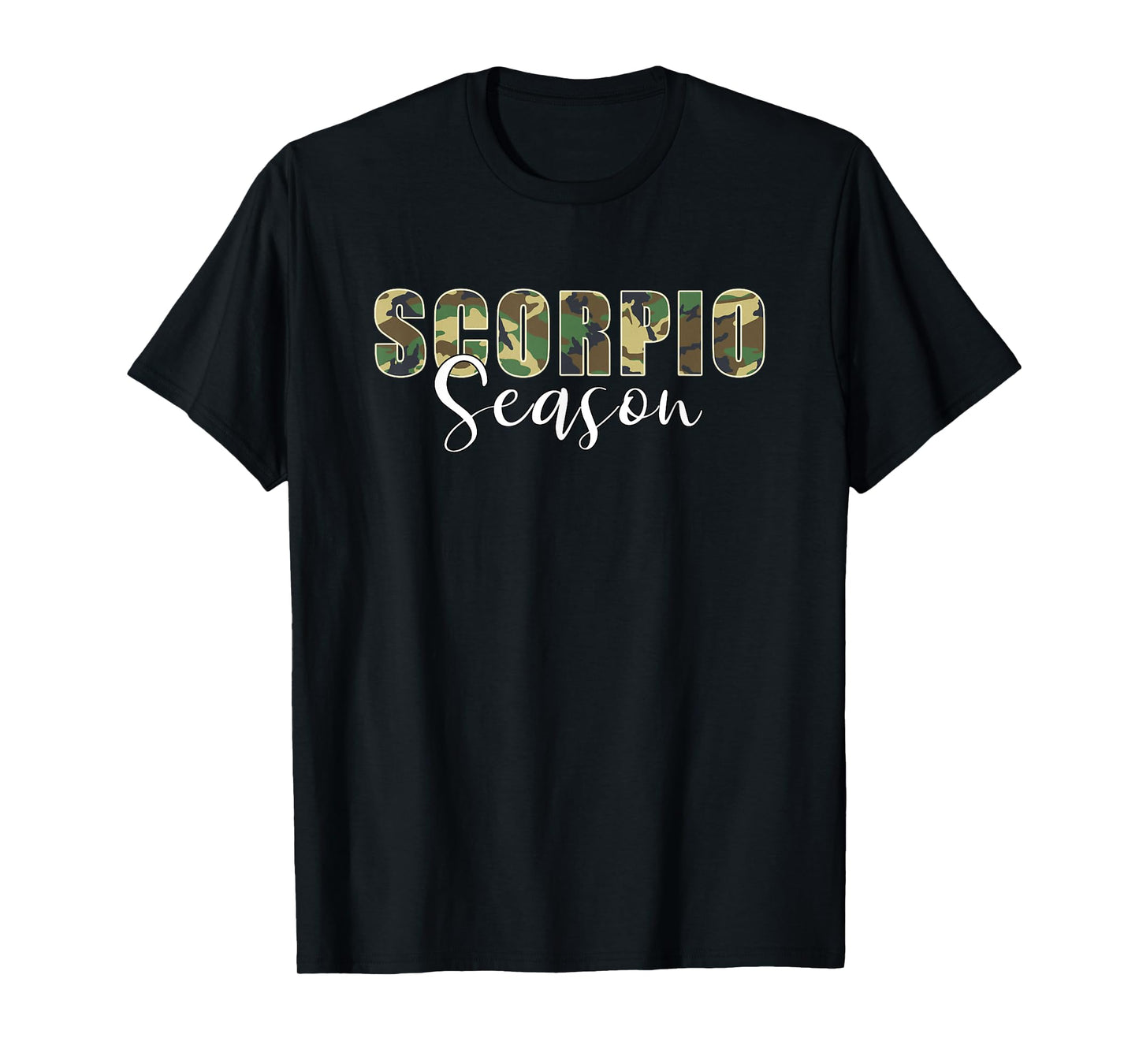 Scorpio Season Camo Zodiac Birthday T-Shirt