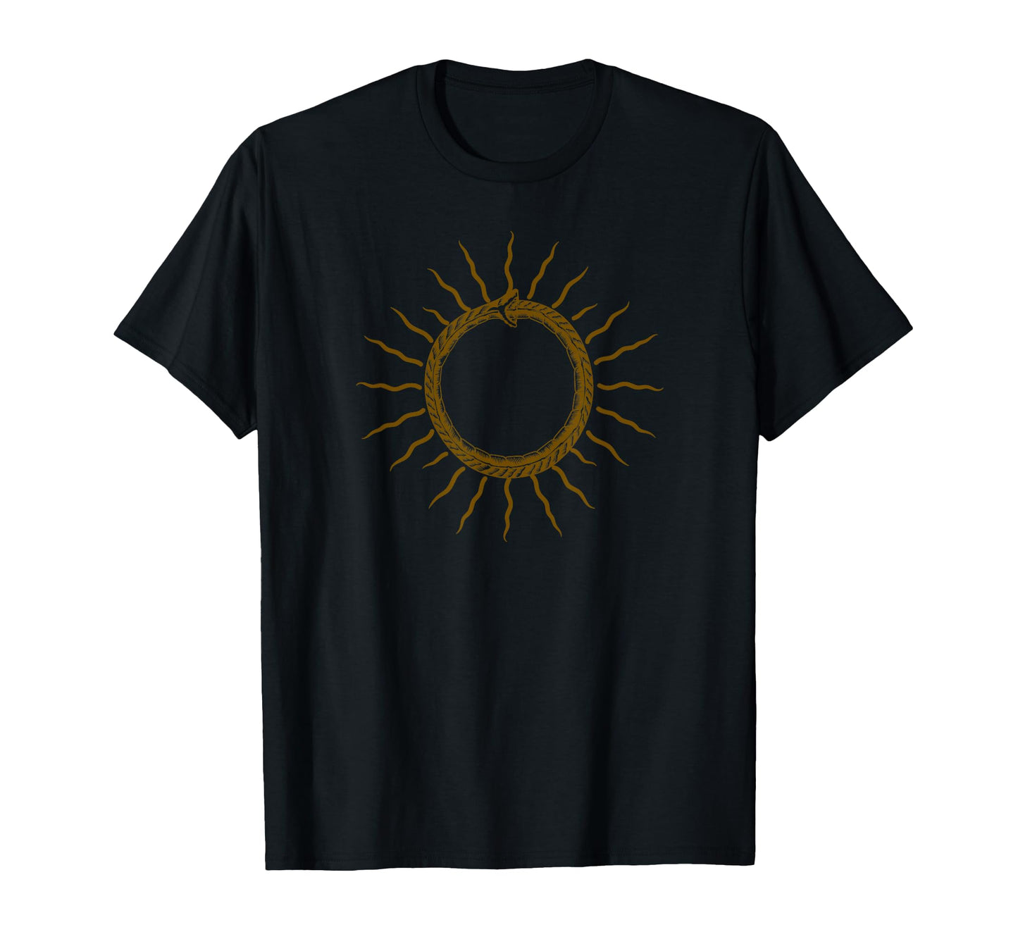 Ouroboros as sun self-eating Snake Symbol occult Magick T-Shirt