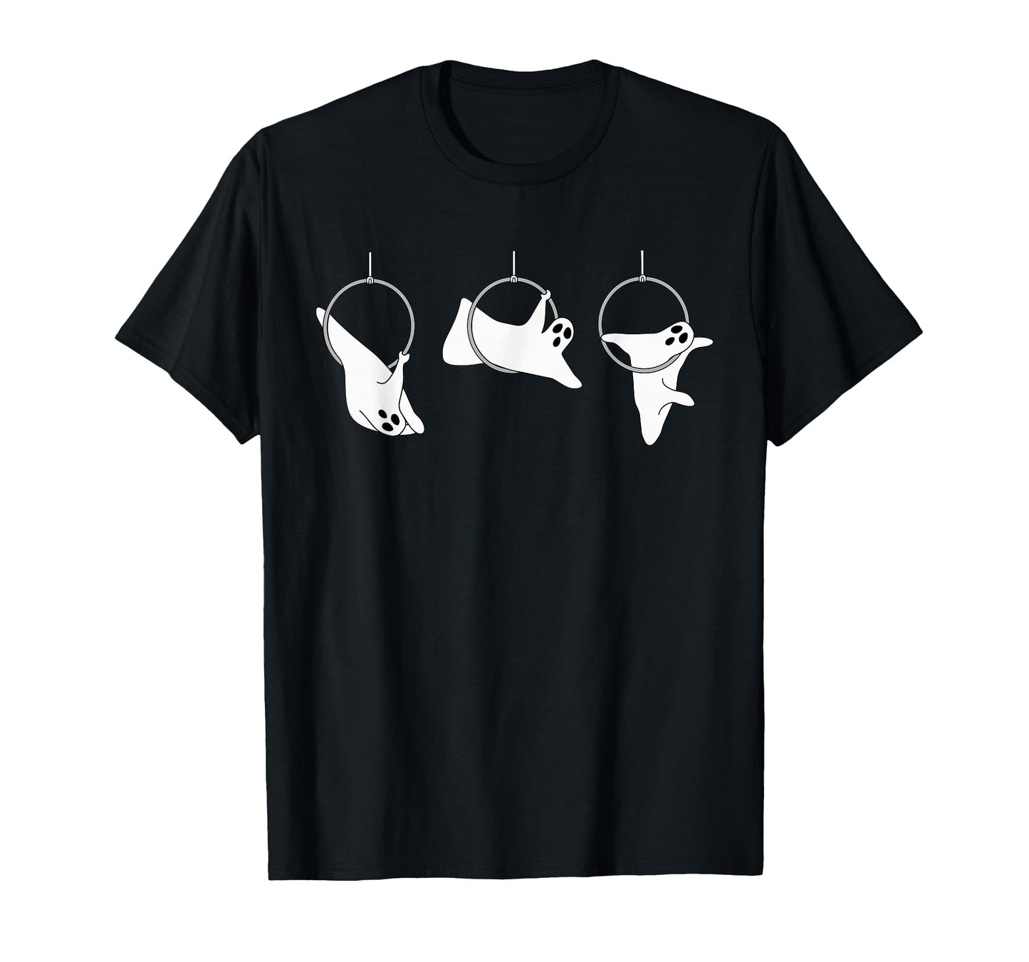 Spooky Ghost Aerial Hoop Halloween Lyra Aerial Dance Lyra T-Shirt