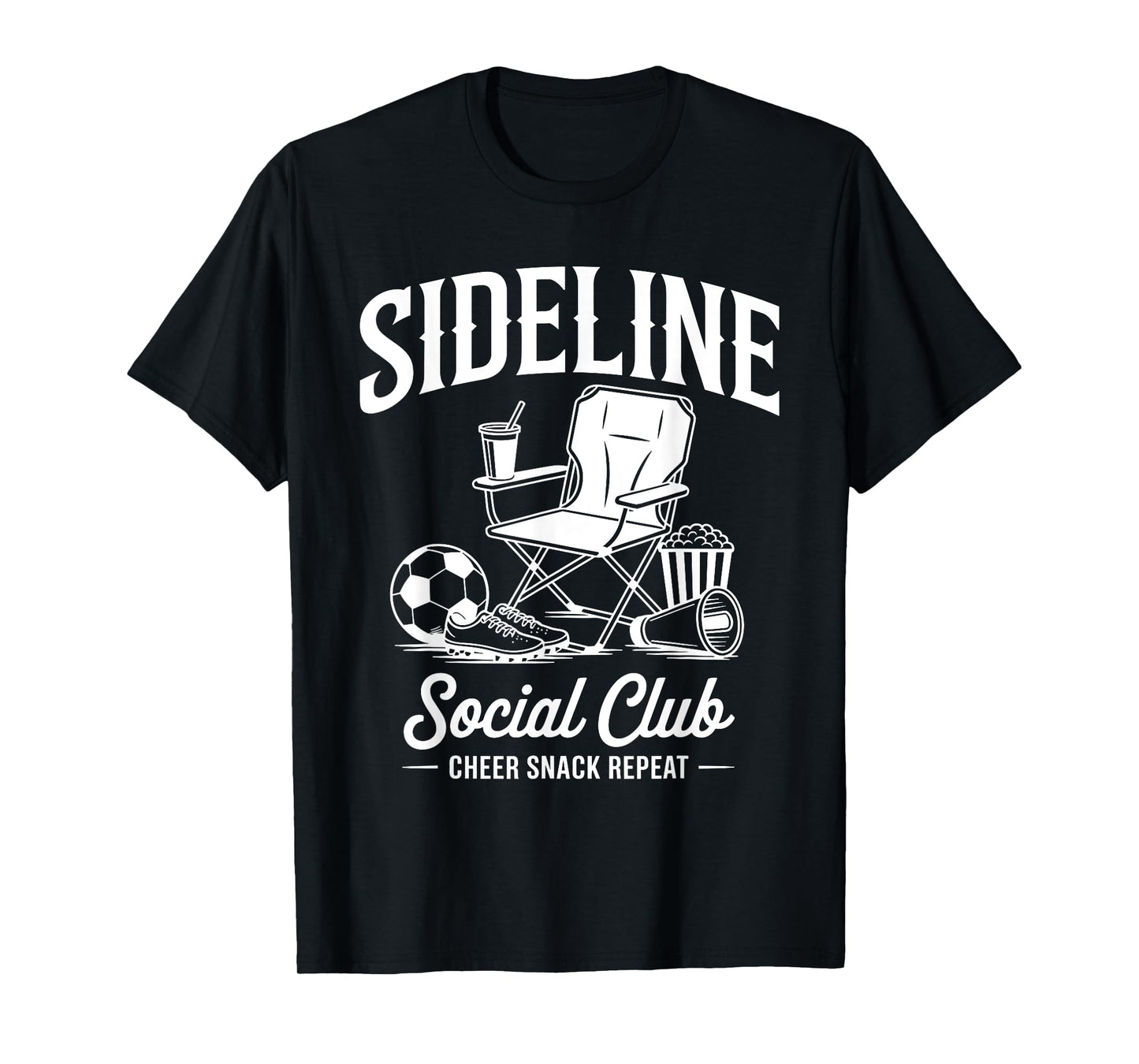 Sideline Social Club Game Day Mothers Day Grandma Soccer Mom T-Shirt