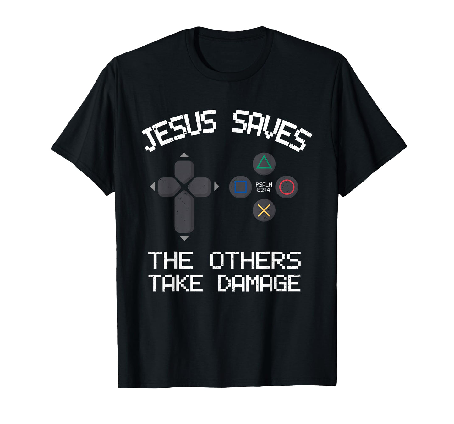 Vintage Christian Video Gamer Jesus Saves T-Shirt